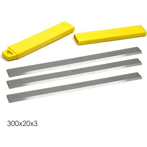 HSS 3pcs 300mm Thickness Planer Blade Set Wood Jointer Resharpenable Knives 300x20x3mm Woodworking Power Tool Accessories