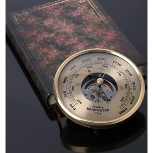 108mm Wall Mounted Barometer Perspective Round Dial Air Weather Station mmHg/hPa1