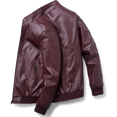 New Mens Leather Jackets Autumn Casual Motorcycle PU Jacket Biker Leather Coats Brand Clothing Plus Size 7XL Fashion Outerwear