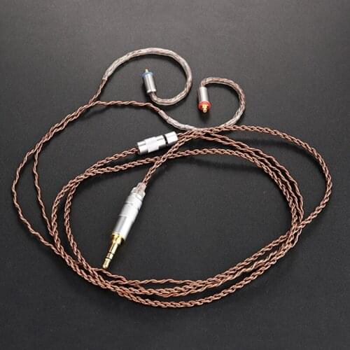 Upgrade DIY MMCX Cable for Shure SE215 SE425 SE535 SE846 UE900 Earphone Headphone AUX 3.5mm Wire with Heat Shrink Tubing