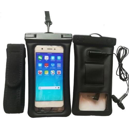 Floatable Waterproof Phone Case Swimming Phone Pouch Dry Bag With Armband And Audio Jack For IPhone X 8 Plus 8 7 Plus