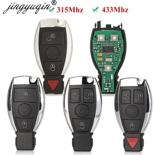 Jingyuqin BGA Style 2/3/4 Buttons Remote Smart Car Key 315Mhz / 433MHz for MB Mercedes BENZ E S 2Supports Original NEC BGA Fob
