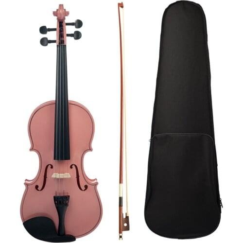 4/4 Violin Maple Wood Material with Gig Bag Solid Wood Bow String Instrument for Beginner Student