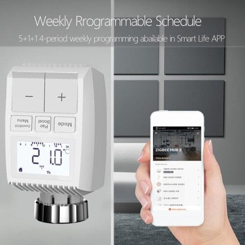 Tuya Zigbee3.0 Heating Temperature Controller Intelligent Speaker Voice Temperature Control Compatible with Amazon alexa Google