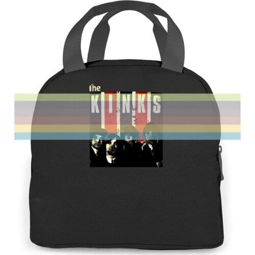 The Kinks Vintage English Rock Band New Graphic Print 1-A-010 nage women men Portable insulated lunch bag adult