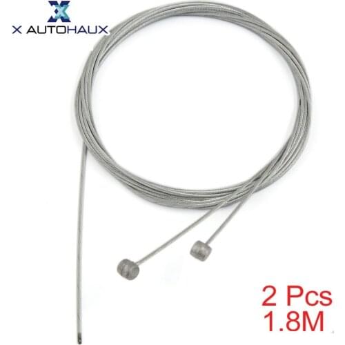 X Autohaux Universal Front Rear Brake Clutch Steel Cable Rope Wire 1.8M 2Pcs For Motorcycle Scooter