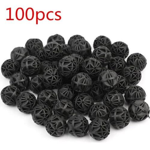 100pcs Aquarium Biochemical Filter Balls Fish Tank Filter Bio Ball With Sponge Cotton Aquarium Accessories For Water Filteration