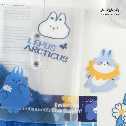 20 Sheets 110mm*50mm Cute Animals Embrace The Earth Series Masking PET Sticker Bag Journal Decoration Stickers Journal Stickers