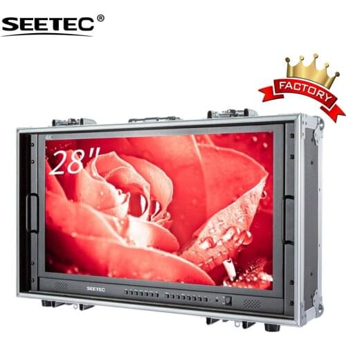 SEETEC 23 inch ips 4k monitor with SDI HDMI input and output quad slip display 3840*2160 resolution