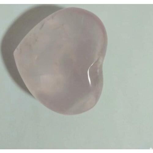 30-55mm Natural Pink Rose Heart Quartz Crystal Hand-polished Healing Decoration Natural Stones and Minerals