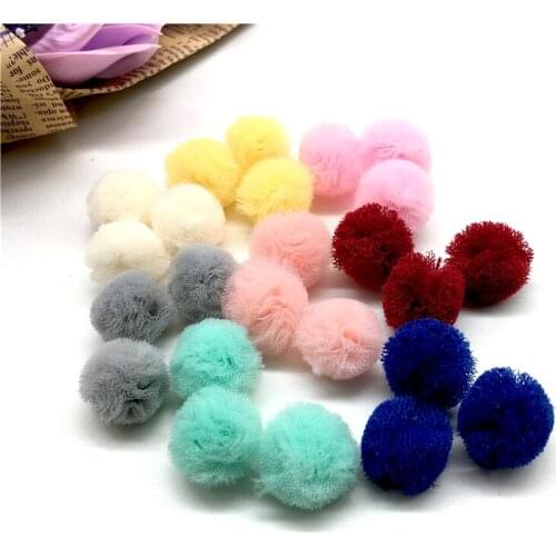 8pcs/Lot Mesh Yarn Ball Bady Shower for DIY Childrens Earring Decoration Pendants Material Hair Clips Ornaments Accessories