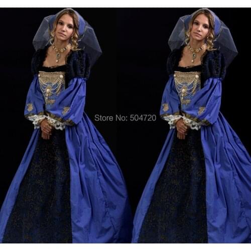 Tailored!Classical Theatre TV Duchess Queen 17th Medieval Renaissance Gown Era Halloween Retro Cosplay dress all size HL-526