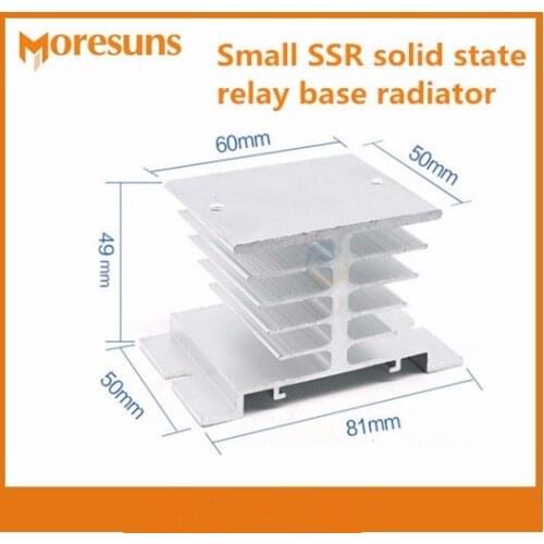 Free ship 5pcs/lot Single phase10A-25A Small SSR solid state relay base radiator,industrial aluminum profileT white heatsink
