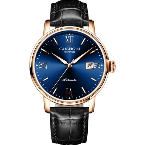 GUANQIN Japan Miyota 8205 Movement Mechanical Watch Men 50M Waterproof Top brand Automatic Clock Male Sapphire Relogio Masculino
