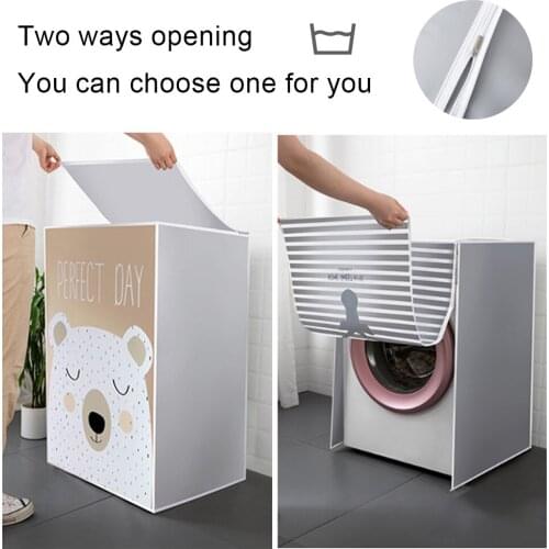 Drum Washing Machine Cover Waterproof Full Automatic Universal Dust Cover Drum-Washing Machine Dustproof Sunscreen Front Cover