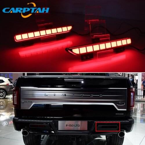 For Ford Raptor SVT F150 F-150 2016 - 2020 Multi-functions LED Rear Running Light + Strobe Brake + Yellow Turn Signal + Reverse