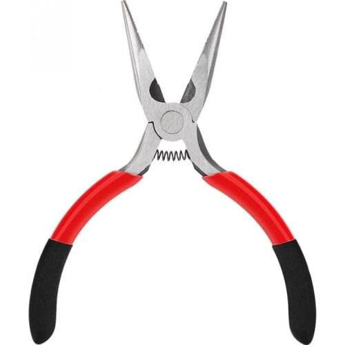 Durable Long Needle Nose Pliers Press tool Double Color Handle Wire Cutting Forcep Repair Hand Tool Jewelry Findings & Component