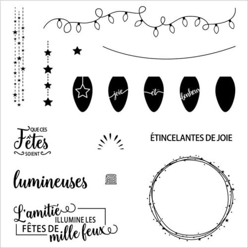 French Stars Text Silicone Clear Rubber Stamp Sheet Cling Scrapbooking DIY Cute Pattern Photo Album Paper Decoration