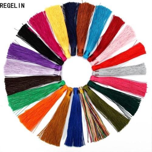 REGELIN 12cm Multicolor tassels earrings accessories Silk tassels DIY Jewelry Accessories Findings 10pcs/lot Jewelry Making