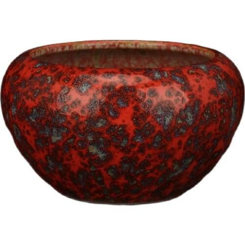 Chinese Old Porcelain Red Glaze Porcelain Brush Washing