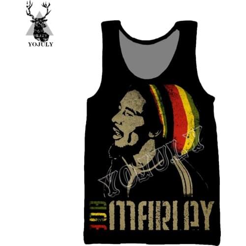 YOJULY Bob Marley 3D Print Harajuku Vest Summer Unisex Sleeveless Shirts Women Casual Tank Tops Men Streetwear Clothing VE25