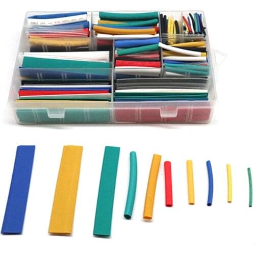 385PCS Heat Shrink Tube Kit Shrinking Assorted Electrical Connection Electrical Wire Wrap Cable Waterproof Shrinkage 2:1