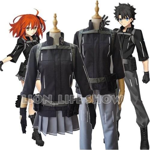 Fate FGO Polarland Polar Region Fujimaru Ritsuka Gudako Uniform Cosplay Costume all set FREE tattoo paster