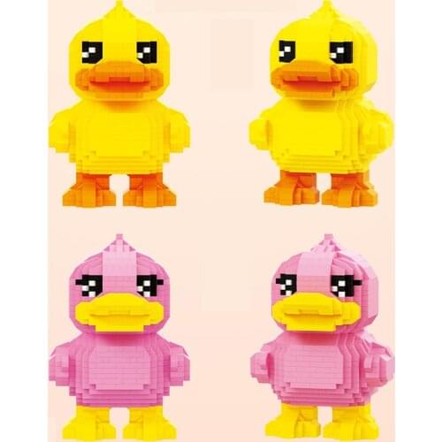 Lovely animal building brick cartoon duckbill micro diamond block fashion brand image b.duck figure nanobricks toys collection