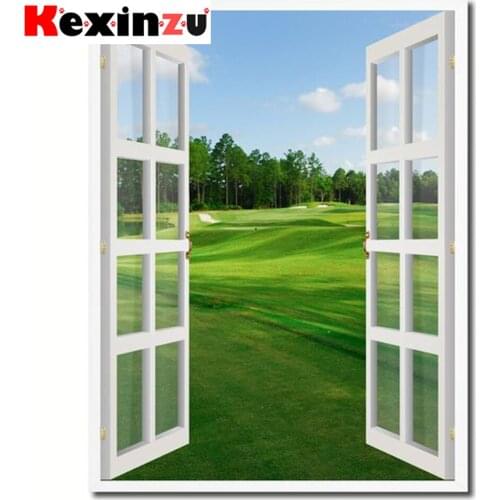 Kexinzu Full 5D DIY Square/ Round Diamond Painting"grass Scenery" 3D Embroidery Cross Stitch Mosaic diamondpainting Gift