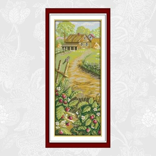 Strawberry farm Cross Stitch kits Counted Printed Canvas 14CT 11CT Cross-stitch DIY Handmade Crafts Embroidery Needlework Sets