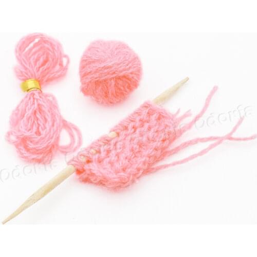 Odoria 1:12 Miniature Knitting Yarn Needles Set Sweater 4 in 1 Pack Tailor Sewing Tool Dollhouse Accessories Doll House Decor