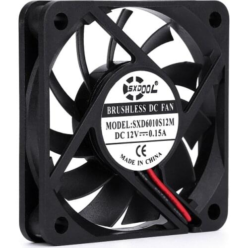 Brand new SXDOOL SXD6010S12M 6010 60mm slim 10mm DC 12V 0.15A 3300RPM 13CFM axial cooling fan