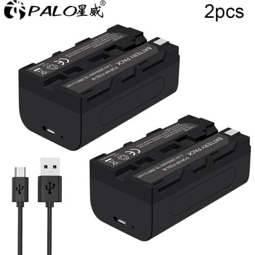 PALO original NP-F550 NPF550 NP F550 USB Battery Battery for Sony NP F970 F750 F960 F530 F570 CCD-RV100 CCD-RV200 SC9 TR1 TR940