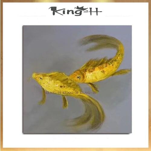 Pintura al óleo de pez Animal única pintada a mano de alta calidad envío gratis en lienzo pintura abstracta de lienzo de peces p