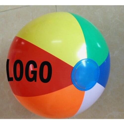 Beach ball with logo customized print Advertising inflatable PVC ballon water pool play toys