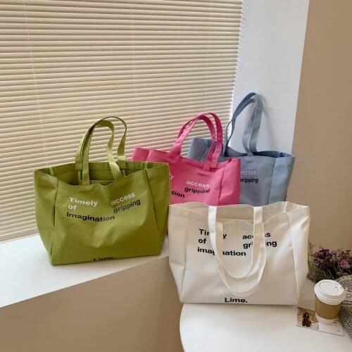 Portable Large-capacity Shopping Bag Fashion Canvas Commuter Womens Bag New Trendy Fashion Shoulder Tote Handbags for Women