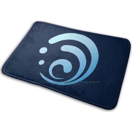 Genshin Impact | Hydro Mat Rug Carpet Anti-Slip Bedroom Entrance Door Mat Genshin Impact Rpg Mihoyo Free Magic Spell Pyrp Cryo