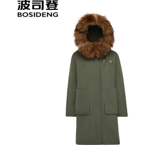 BOSIDENG down jacket women winter warm outwear 90% duck down coat natural fur fashion BIG SALE B80141138