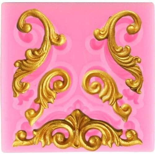 European Relief Silicone Molds Chocolate Fondant Cupcake Topper Mold Sugarcraft Cake Decorating Tools Candy Resin Clay Moulds