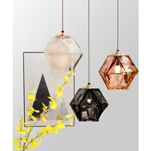 Rose Gold Nordic Good Quality Glass Dinning Kitchen E27 LED Pedant Light House Modern LED Hanging Lamp