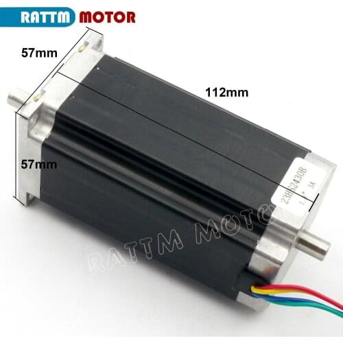 Nema 23 stepper motor Dual shaft 57x112mm 2.8N.cm 425 Oz-in 4 wires 3A for 3D printer parts 23HS2430b