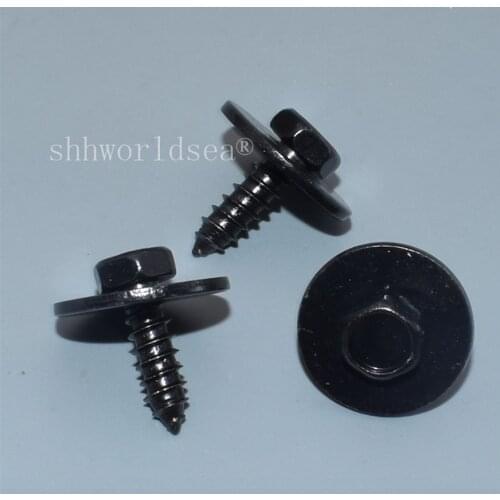 Shhworldsea 100PCS Hexagon self-drilling screw for Mercedes BENZ auto metal retainer car metal clip automotive metal fasteners