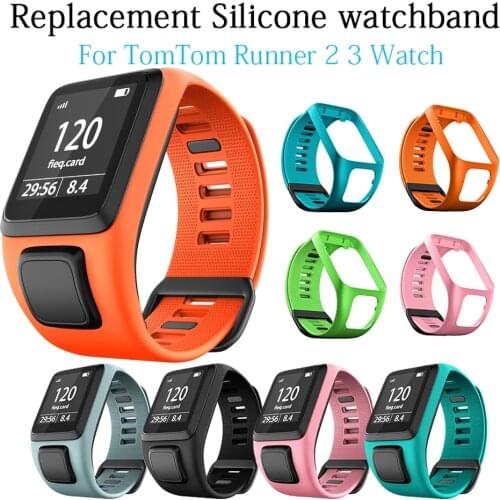 Hot Silicone Replacement Wristband Watch Band Strap For TomTom Runner 2 3 Spark 3 GPS Sport Watch Tom 2 3 Series Soft Smart Band