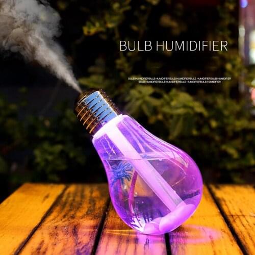 LED Night Light USB Ultrasonic Humidifier Home Office Mini Aroma Diffuser Aromatherapy Mist Maker Creative Bottle Bulb Fogger