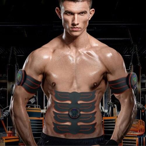 Abdominal Muscle Trainer Smart Digital Display Rechargeable Abdominal Muscle Stimulator EMS Massage Belt Home Fitness Belt