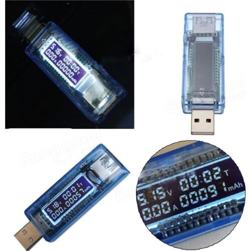 USB Charger Power Battery Capacity Tester 4V-20V 0-3A Voltage Current Meter Power Bank USB Volt Current Voltage Tester