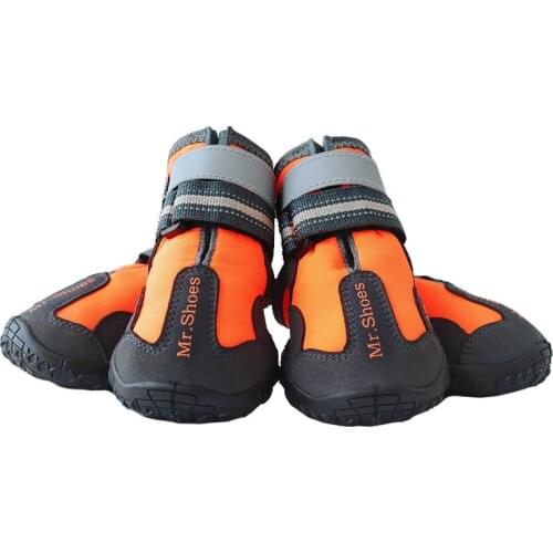 Waterproof Black Dog Shoes For Large Dogs Anti-slip Shoes Hiking Dog Clothing & Shoes For Yorkshir Orange Winter Shoes For Dogs