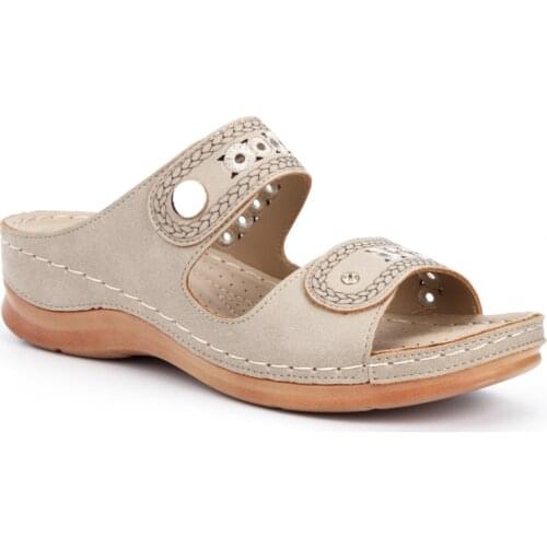 High Quality Woman Sandals 5cm Summer Wedges Breathable Cozy PU Leather Slippers Girls Casual Beach Shoes Chunky Footwear