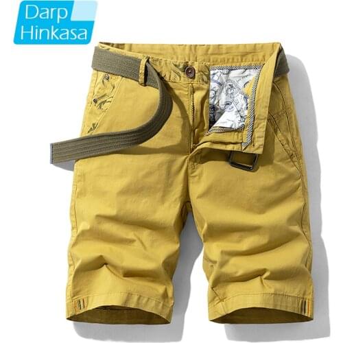 High-quality Summer New Casual Fashion Shorts Mens Casual Loose Five-point Pants Mens Shorts Pure Cotton Solid Color Casual