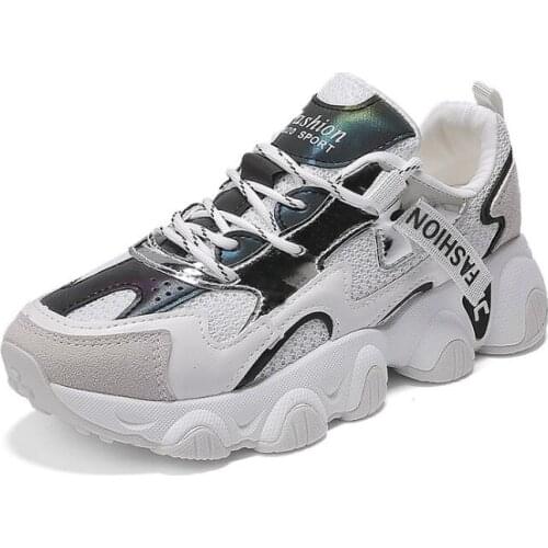 2021 Fashion Womens Platform Sneakers Women Shoes Korean Casual Chunky Sport Shoes White Vulcanized Tennis Female Basket Femme